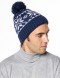 Мужская шапка со скандинавскими снежинками - фото2