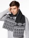 Мужской шарф со скандинавскими снежинками - фото1