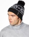 Мужская шапка со скандинавскими снежинками - фото1