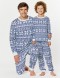 Пижамы со снежинками для папы и сына - фото1