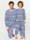 Пижамы со снежинками для папы и сына - фото2