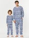 Пижамы со снежинками для папы и сына - фото4