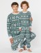 Пижамы со снежинками для папы и сына - фото2