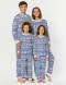 Пижамы со снежинками для папы, мамы и двух детей - фото1