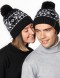 Мужская и женская шапки со снежинками - фото4