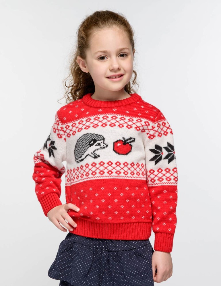 Детский свитер с ежом - фото1