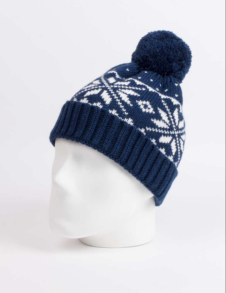 Мужская шапка со скандинавскими снежинками - фото3