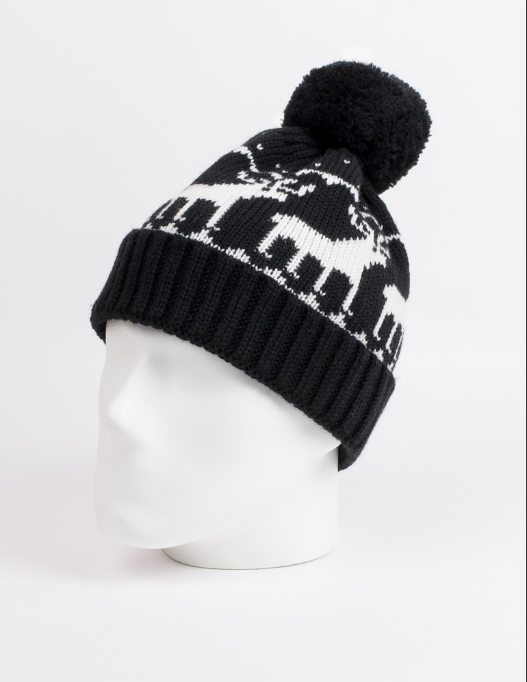 Мужская шапка с оленями - фото3