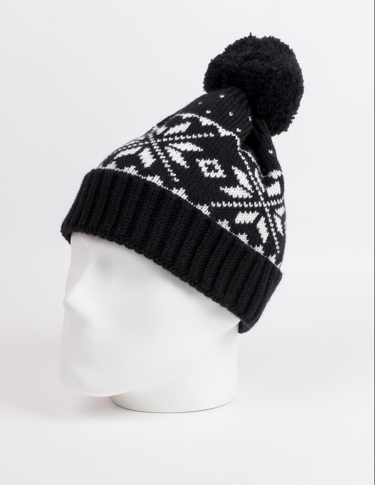 Мужская шапка со скандинавскими снежинками - фото3