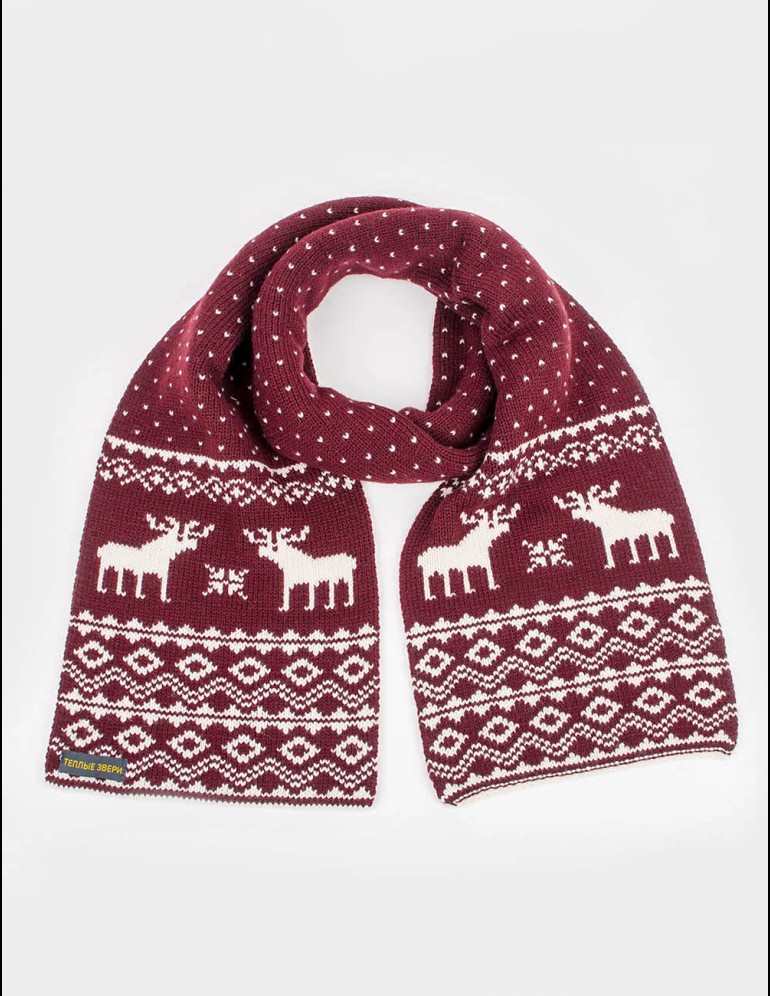 Мужской шарф с оленями - фото4
