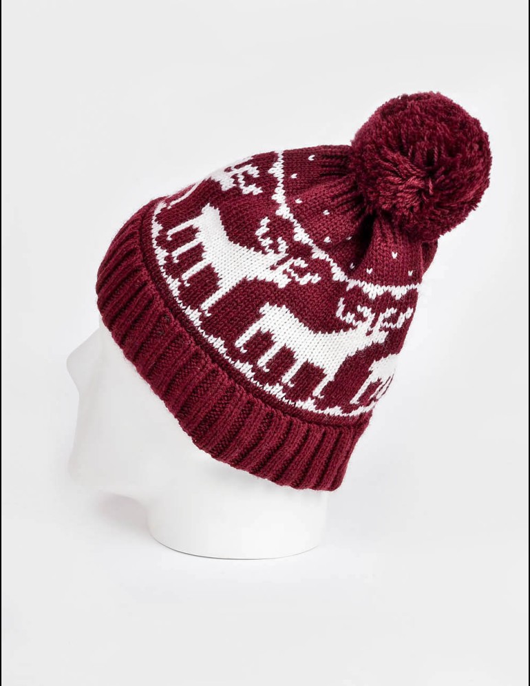 Мужская шапка с оленями - фото4