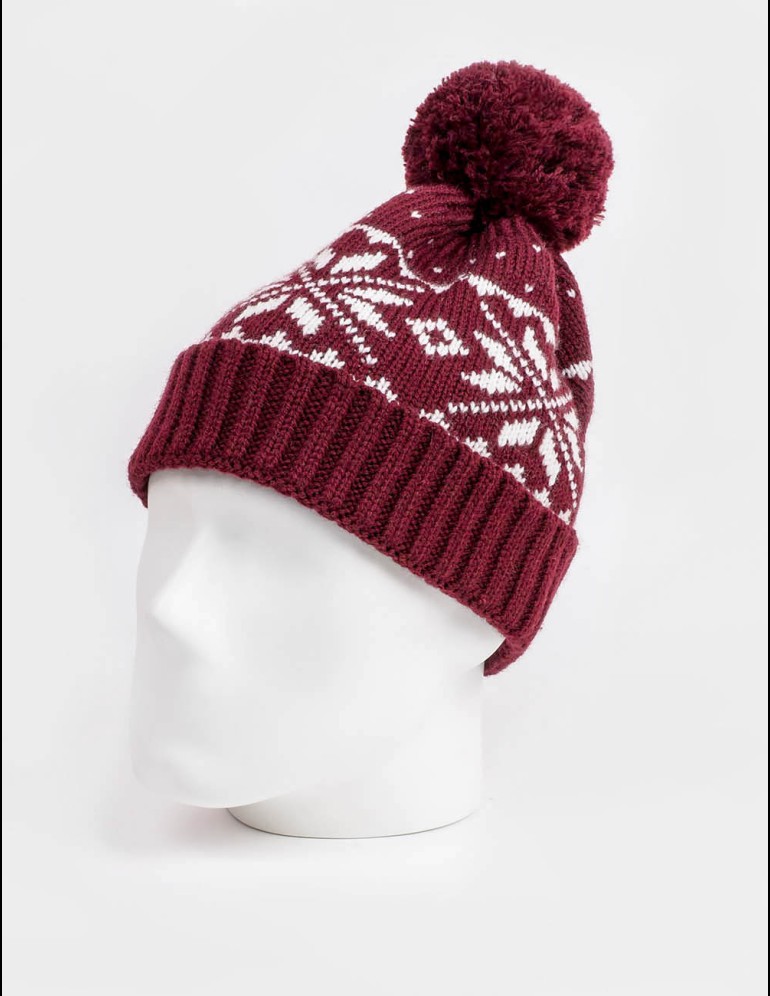 Мужская шапка со скандинавскими снежинками - фото2