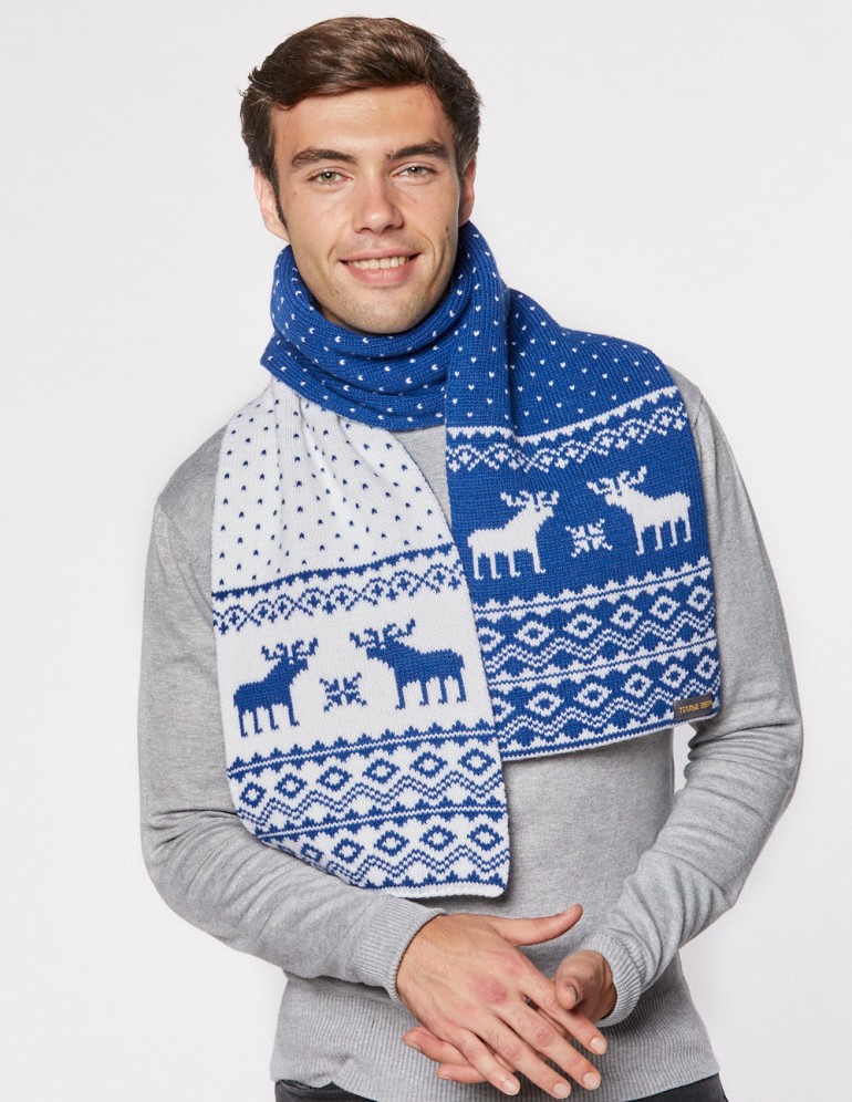 Мужской шарф с оленями - фото3