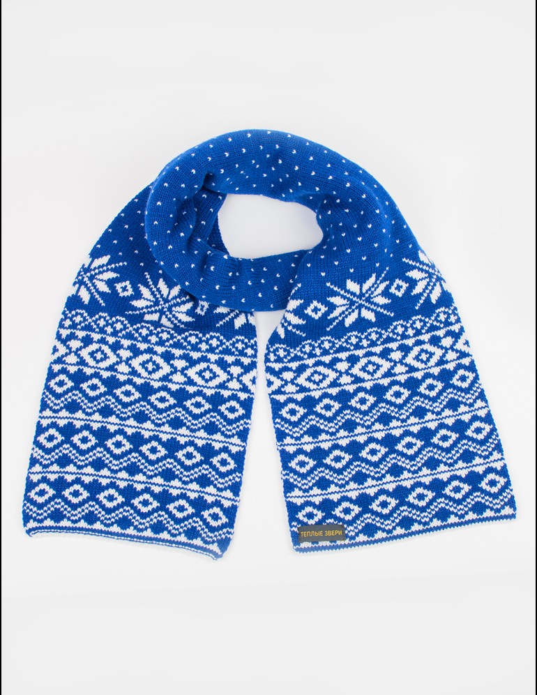 Мужской шарф со скандинавскими снежинками - фото4
