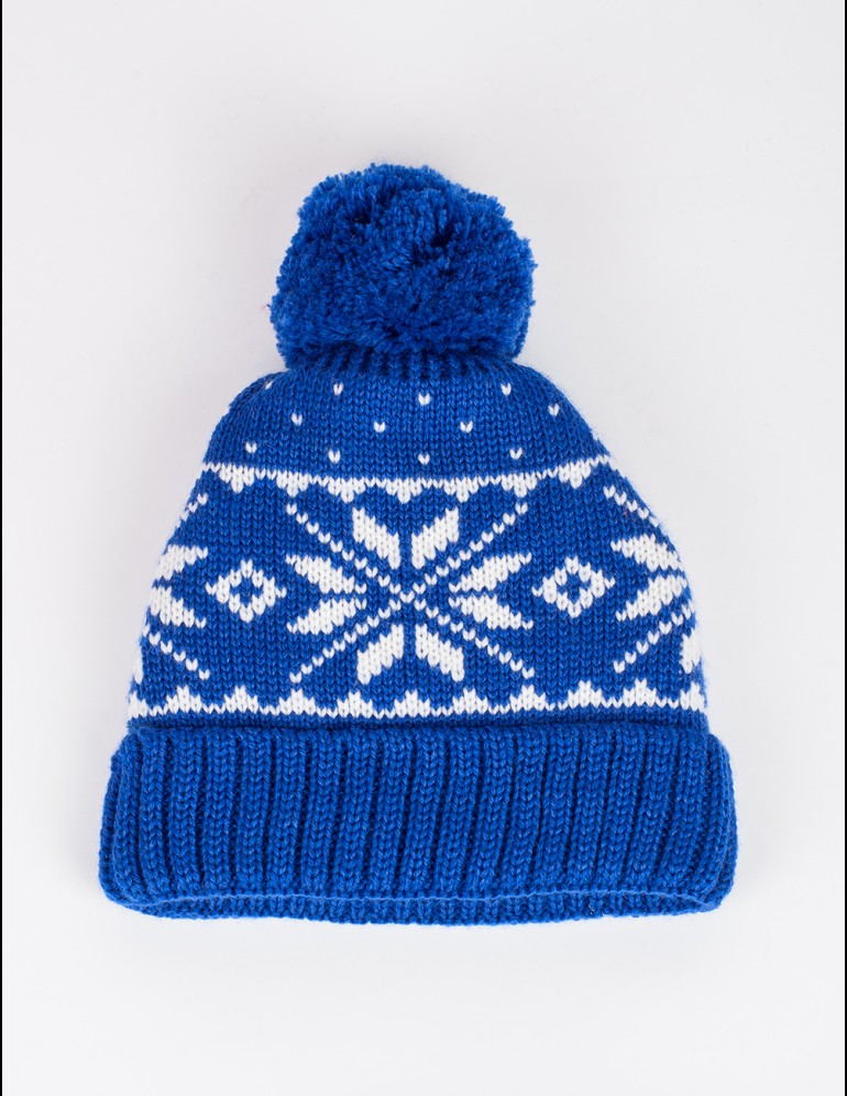 Мужская шапка со скандинавскими снежинками - фото4