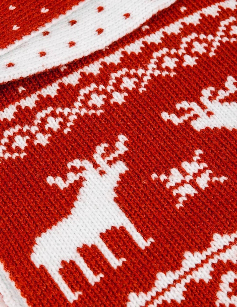 Женский шарф с оленями - фото2