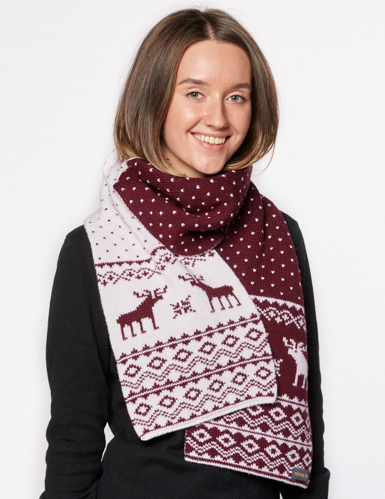 Женский шарф с оленями - фото2