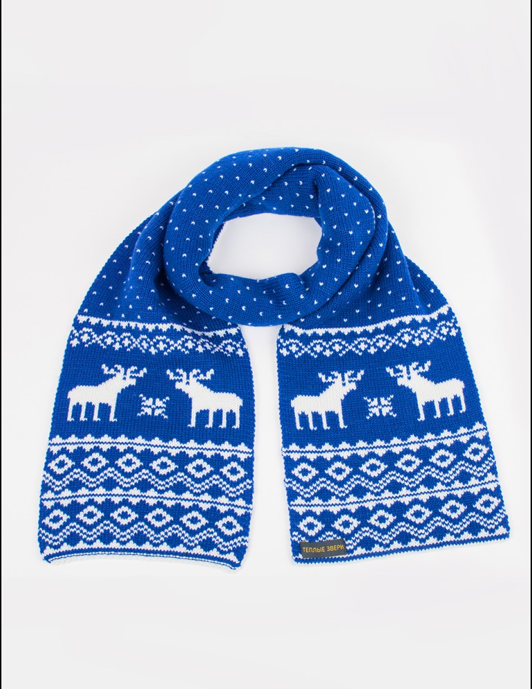 Женский шарф с оленями - фото4