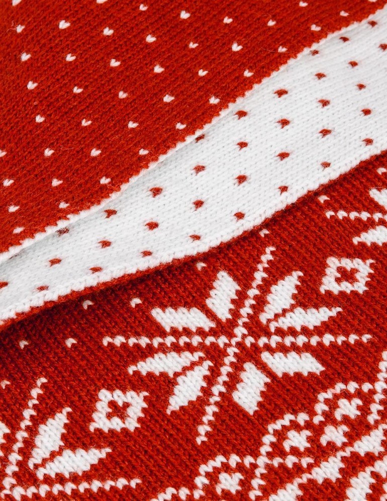 Женский шарф со скандинавскими снежинками - фото5