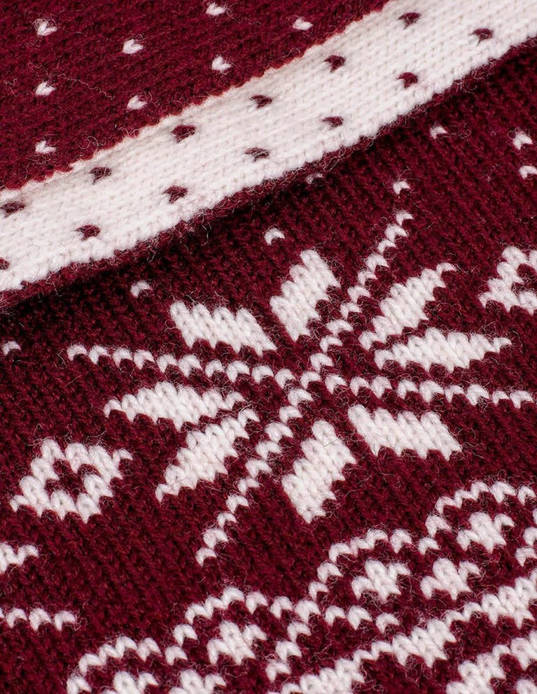 Женский шарф со скандинавскими снежинками - фото5