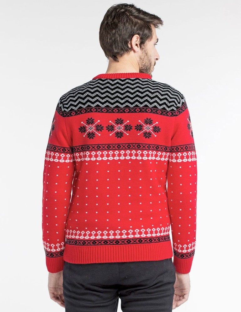 Мужской свитер с хаски - фото3