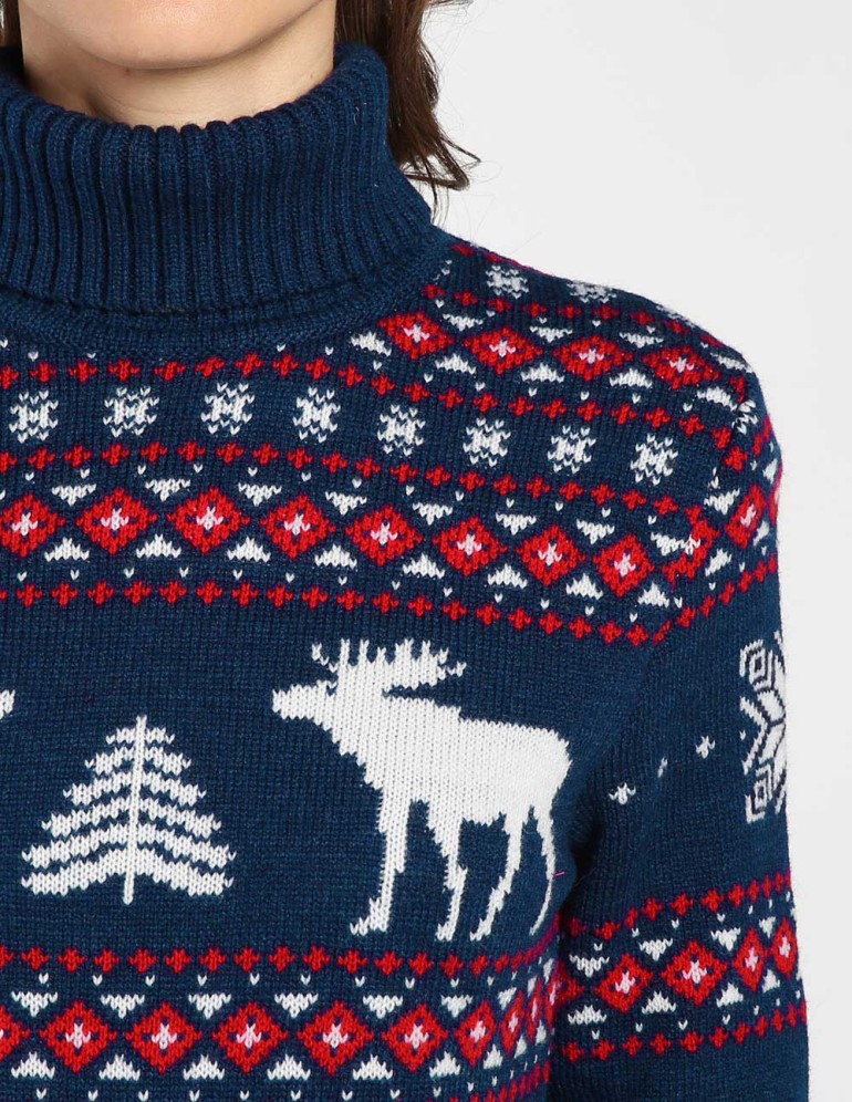 Женский свитер с лосями - фото5