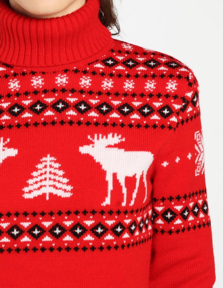 Женский свитер с лосями - фото5