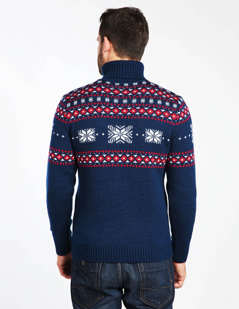 Мужской свитер с лосями - фото3