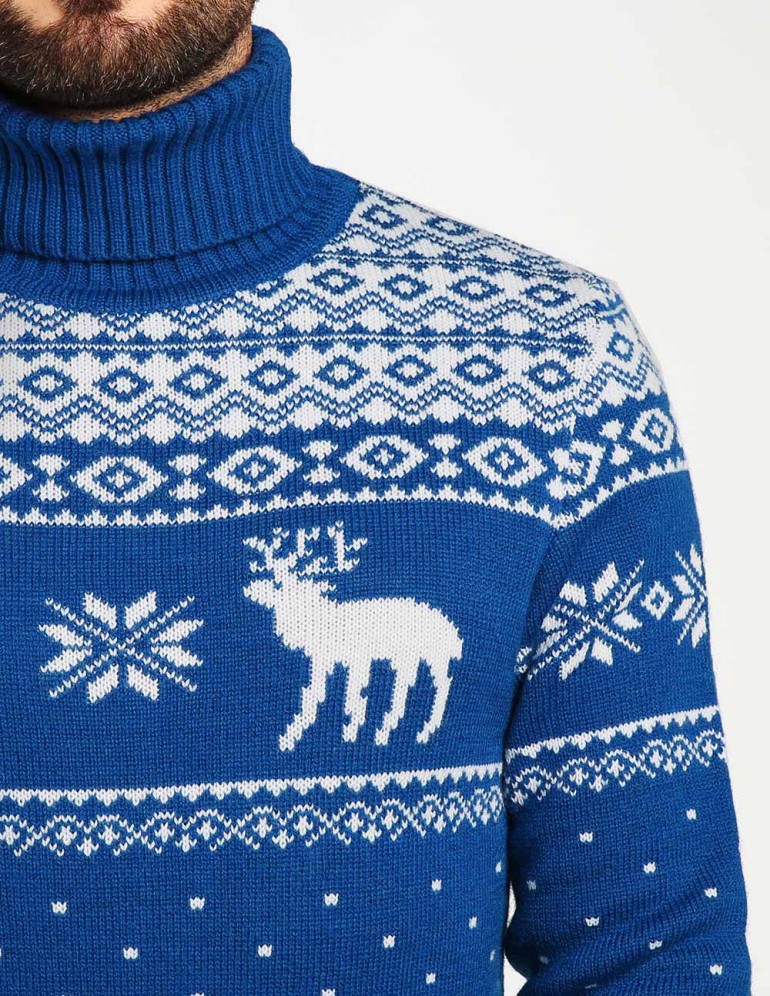 Мужской свитер с оленями - фото5