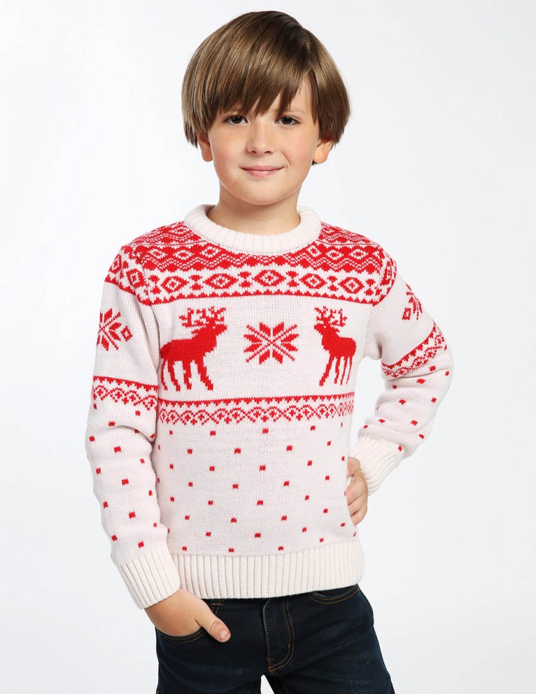 Детский свитер с оленями - фото2