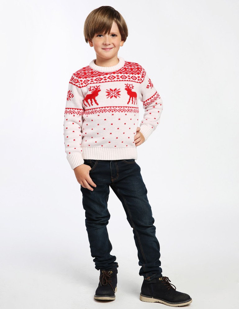 Детский свитер с оленями - фото4