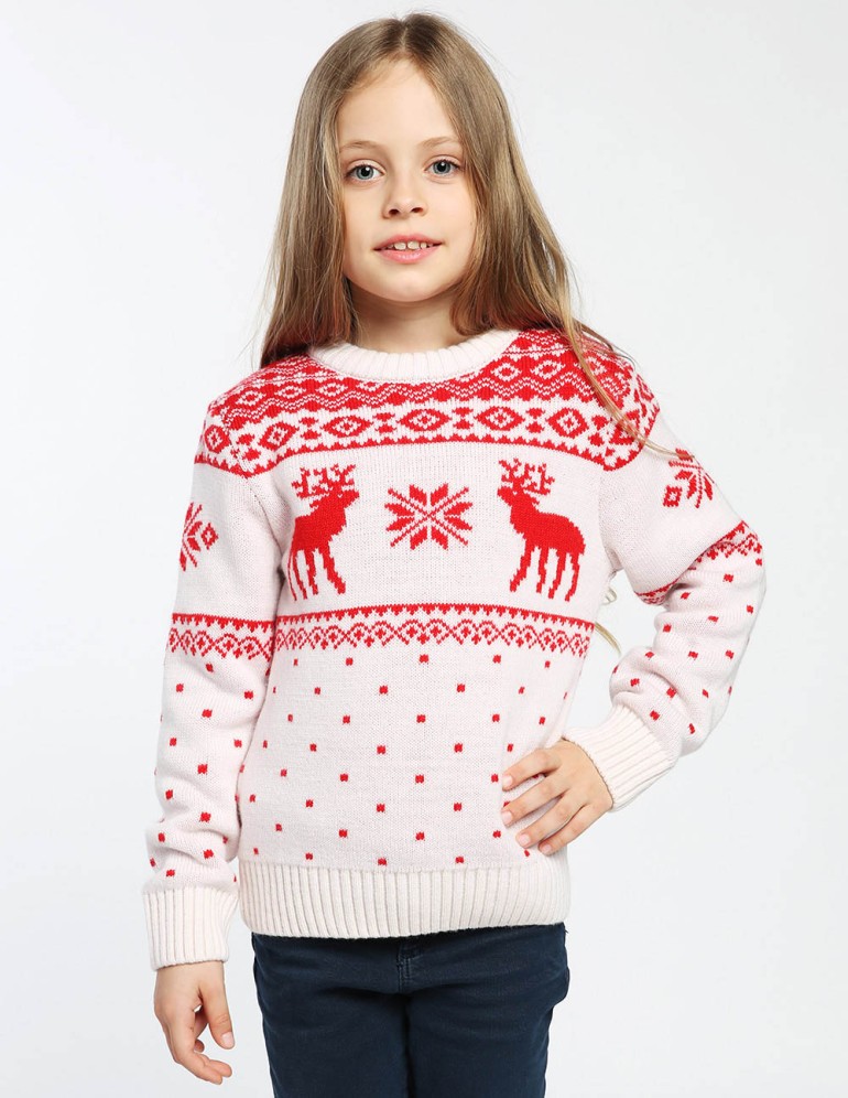 Детский свитер с оленями - фото2