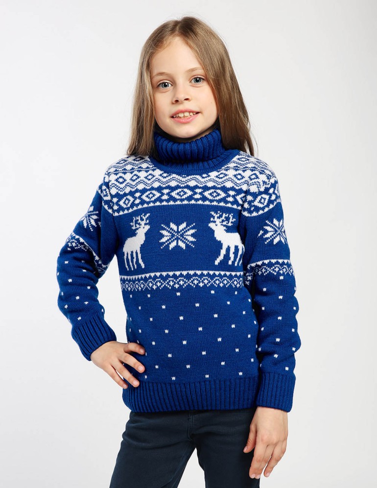 Детский свитер с оленями - фото2