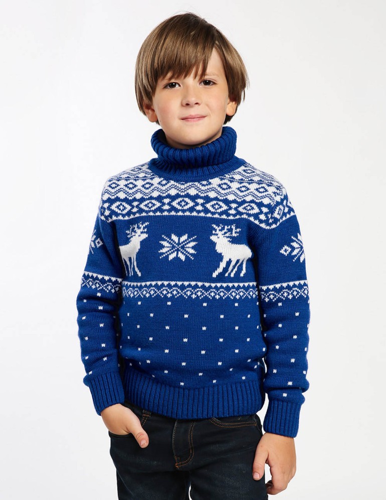 Детский свитер с оленями - фото2