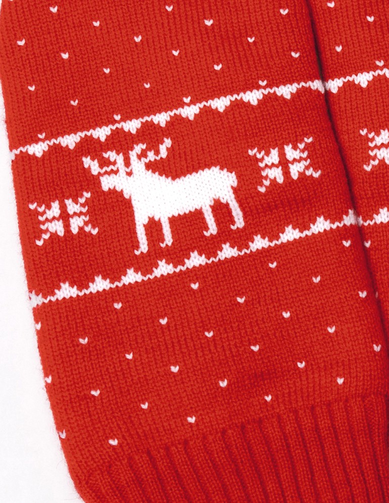 Мужские варежки с оленями - фото5