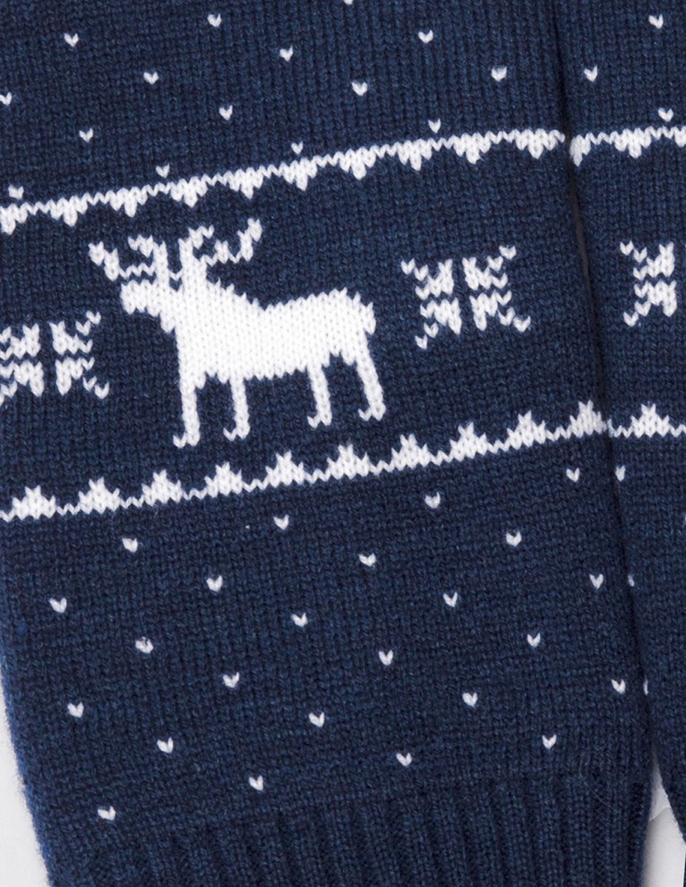 Мужские варежки с оленями - фото5