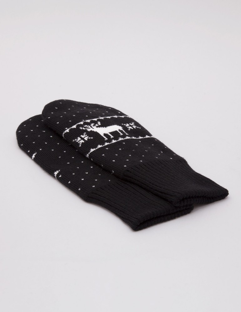 Мужские варежки с оленями - фото2