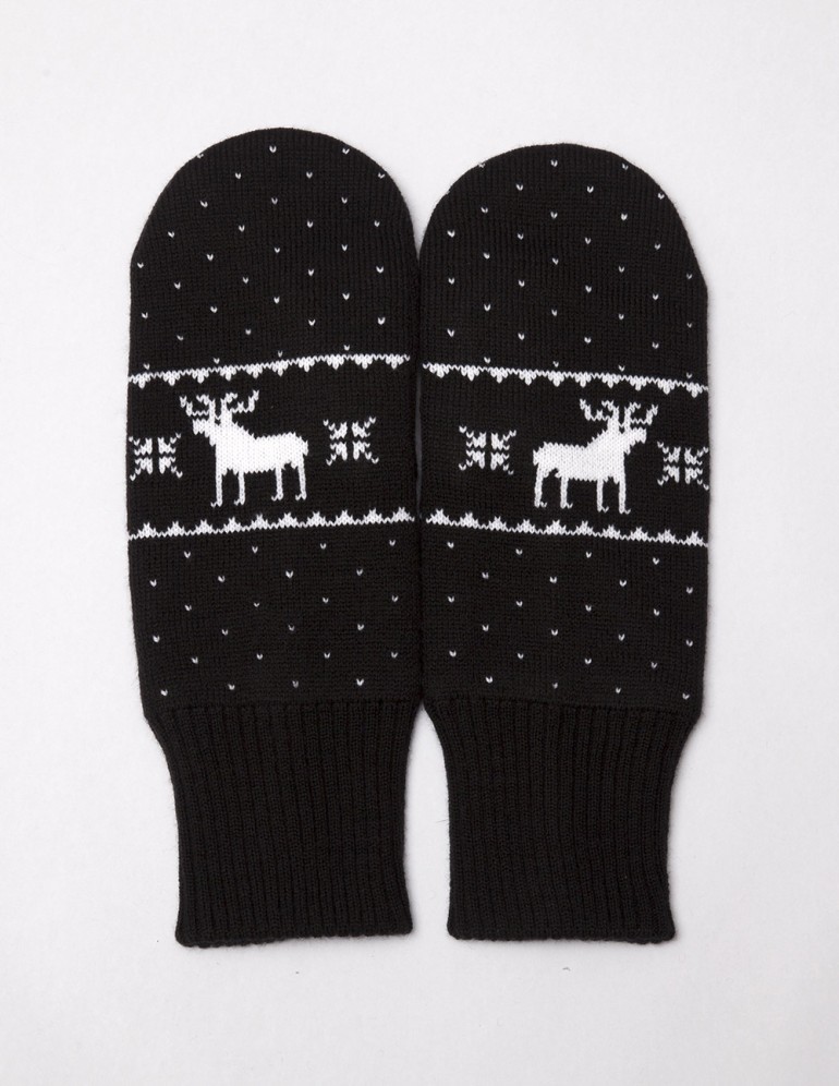 Мужские варежки с оленями - фото3