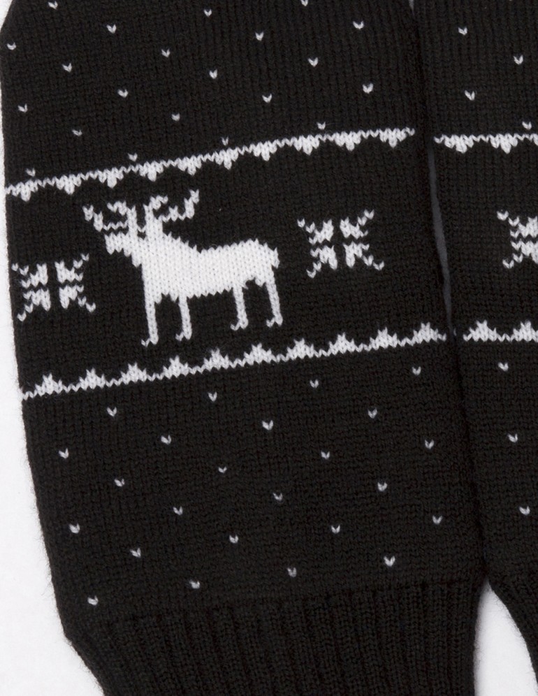 Мужские варежки с оленями - фото5