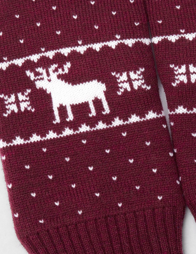 Мужские варежки с оленями - фото5