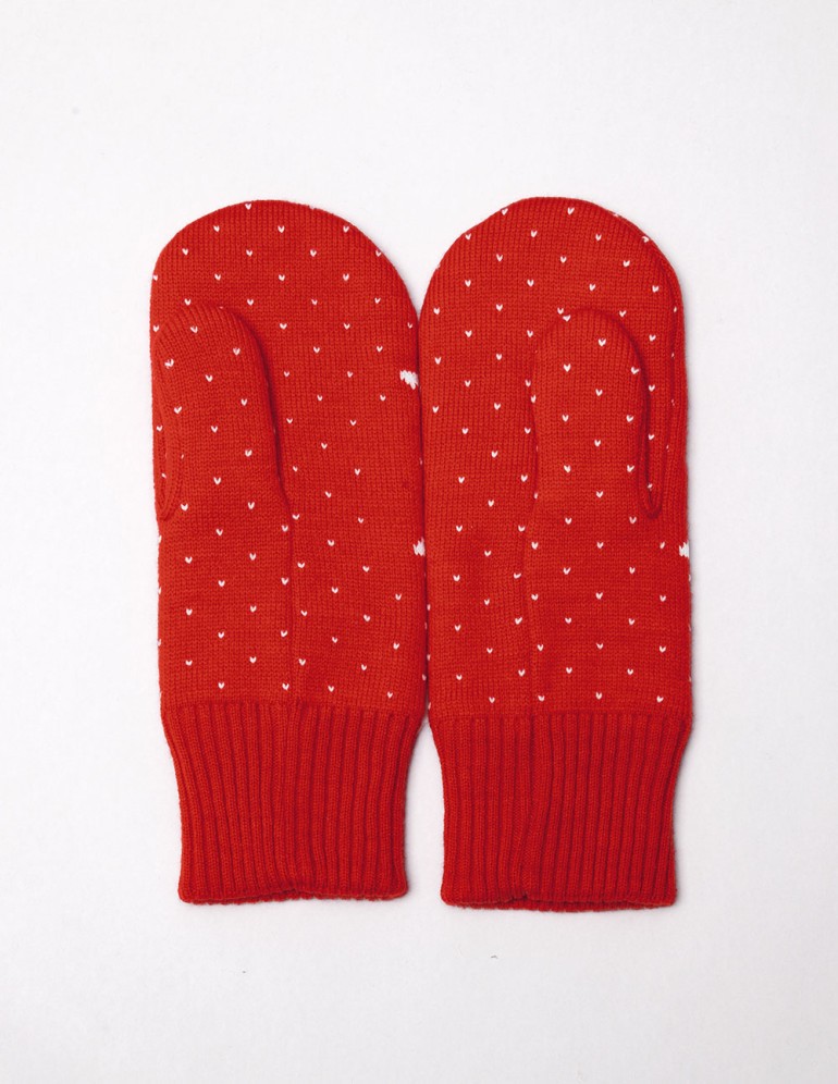 Мужские варежки со снежинкой - фото4