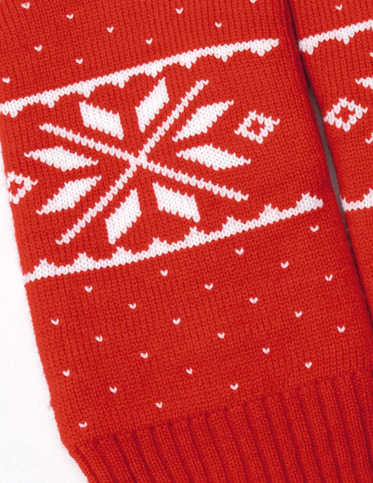 Мужские варежки со снежинкой - фото5