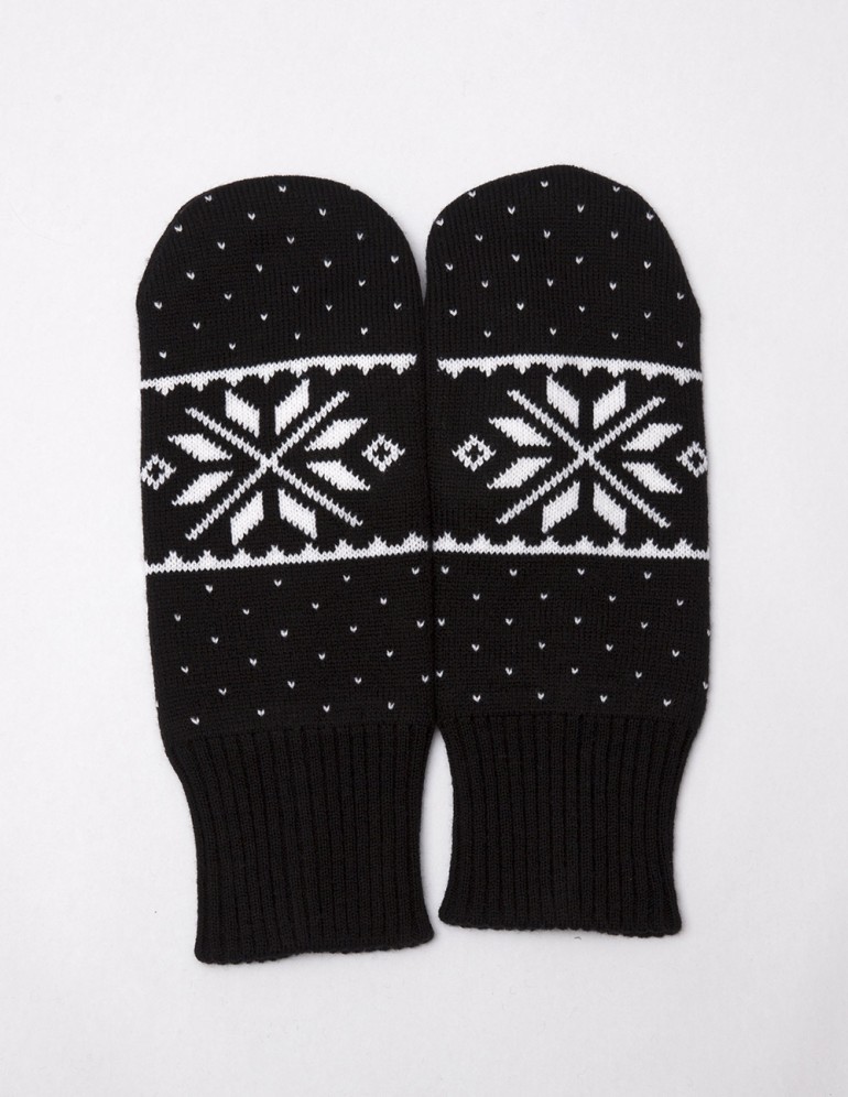 Мужские варежки со снежинкой - фото3