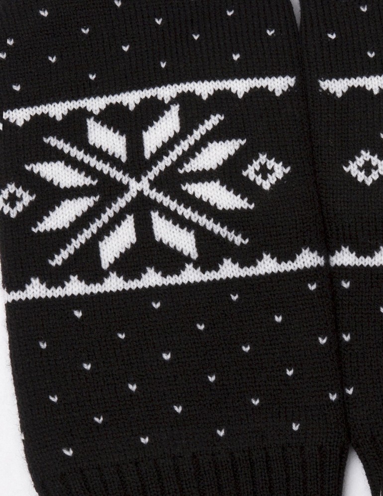 Мужские варежки со снежинкой - фото5