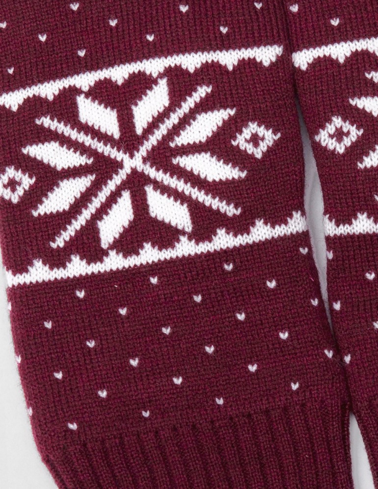 Мужские варежки со снежинкой - фото5