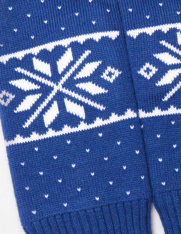 Мужские варежки со снежинкой - фото5