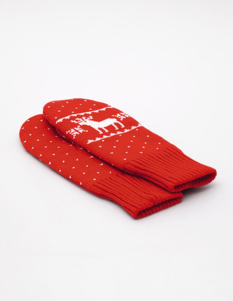 Женские варежки с оленями - фото2