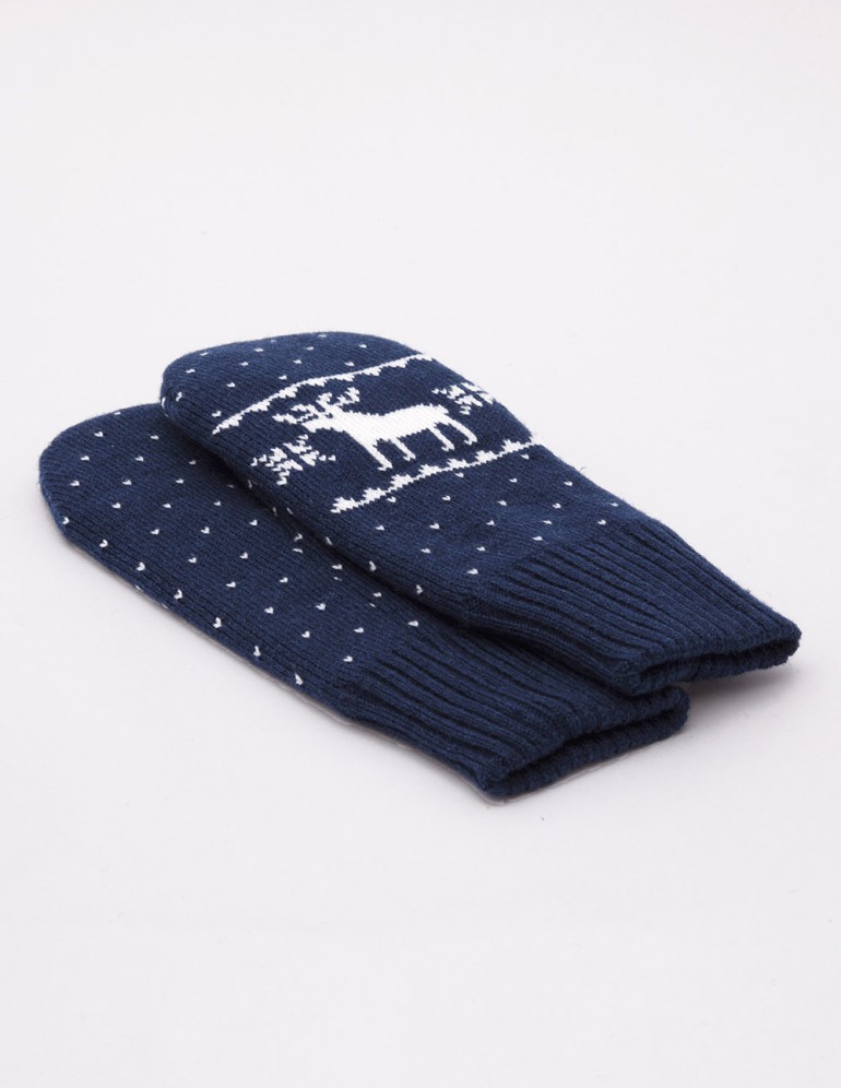 Женские варежки с оленями - фото2