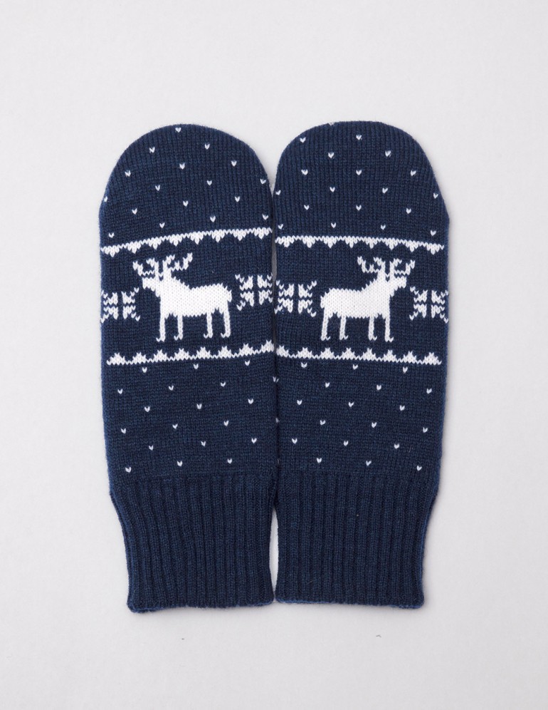 Женские варежки с оленями - фото3