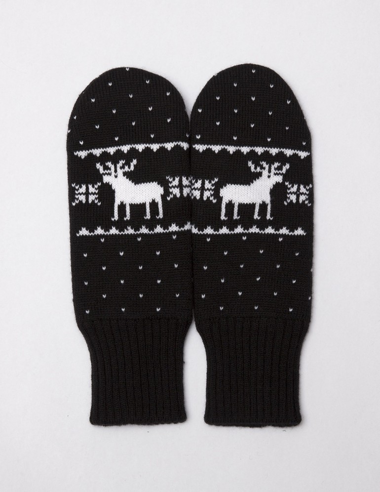 Женские варежки с оленями - фото3